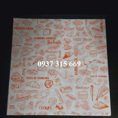 GIẤY GÓI BÁNH IN SẴN MỘT MẶT